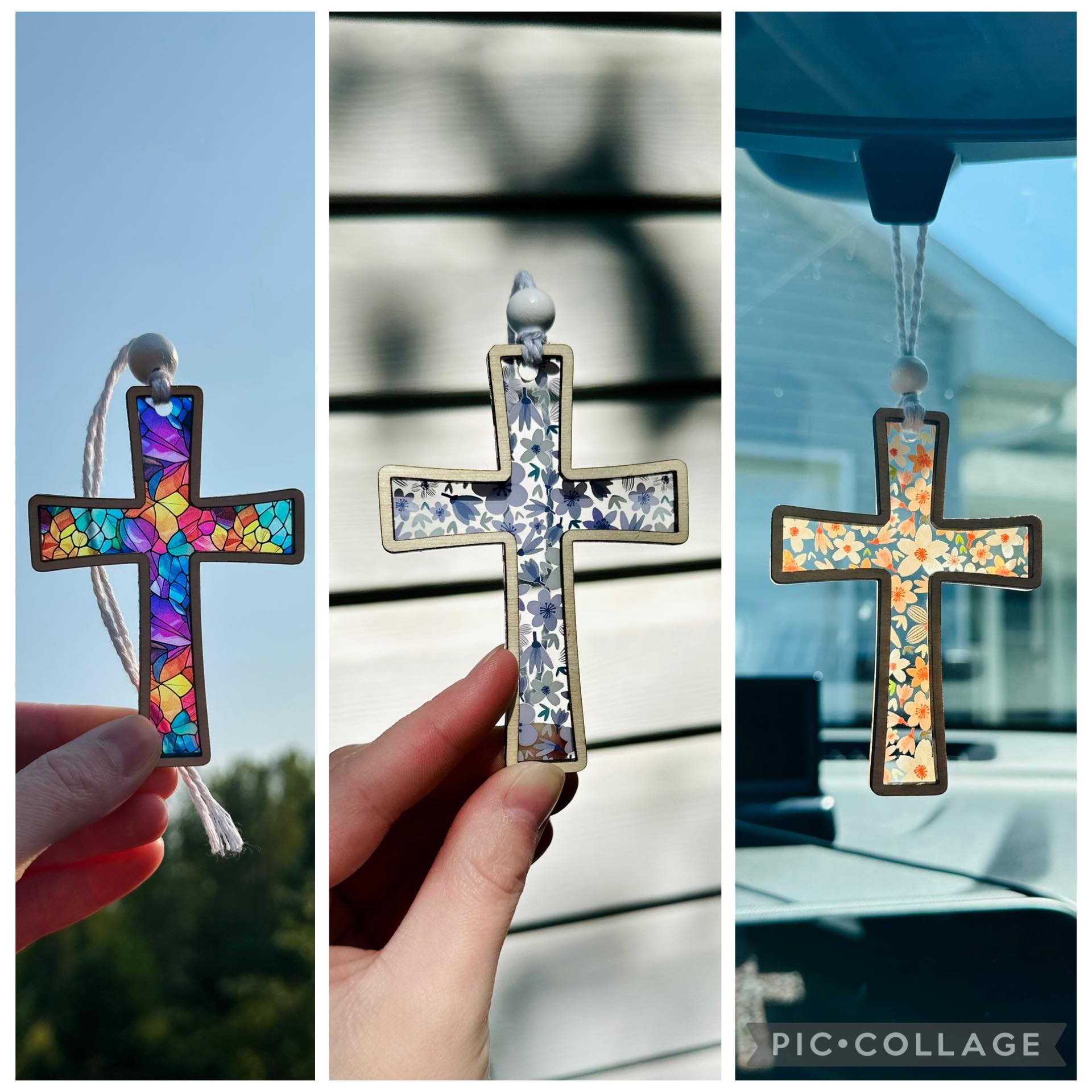 Cross Car Charm
